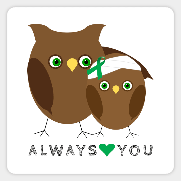 Owls always Love You TBI Shirt Sticker by survivorsister